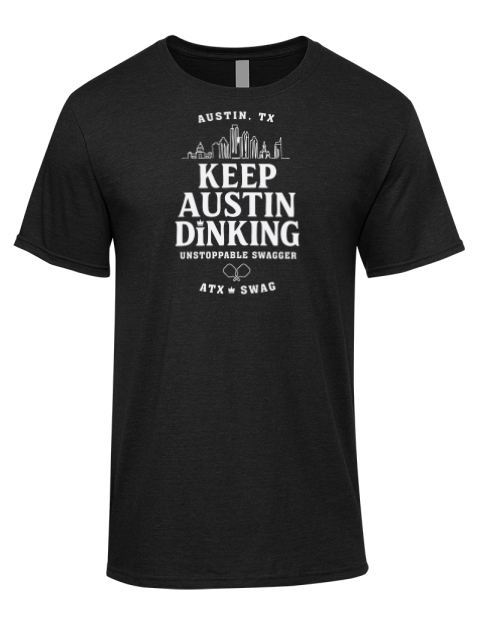 Austin Dink Pickleball Premium Ring-Spun Cotton Unisex T-Shirt | Swagsta