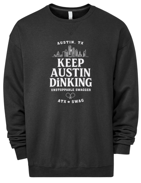 Austin Dink Pickleball Premium Unisex Crewneck Sweatshirt | Swagsta