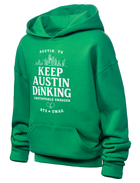 Austin Dink Pickleball Youth Hooded Sweatshirt | Swagsta