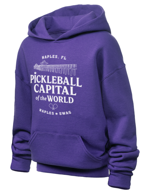 Naples FL Pickleball Youth Hooded Sweatshirt | Swagsta