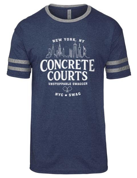 Concrete Courts NYC Pickleball Men's Tri-Blend T-Shirt | Swagsta