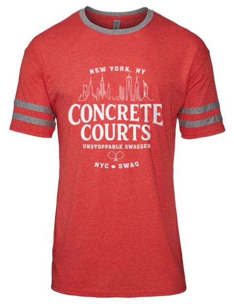Concrete Courts NYC Pickleball Men's Tri-Blend T-Shirt | Swagsta