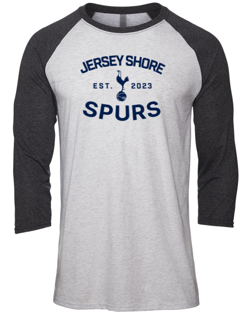 Fan Wear Jersey Shore Spurs Unisex Premium Three-Quarter Raglan T-Shirt | Swagsta