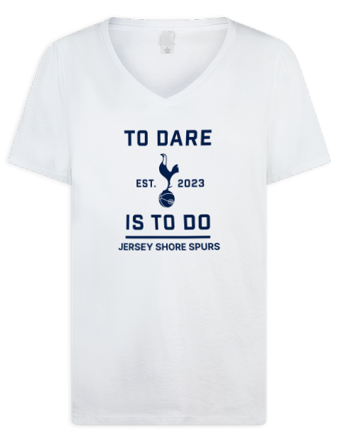 To Dare Jersey Shore Spurs Premium Ladies V-Neck T-Shirt | Swagsta