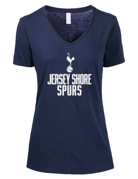 Full Stack Jersey Shore Spurs Premium Ladies V-Neck T-Shirt | Swagsta