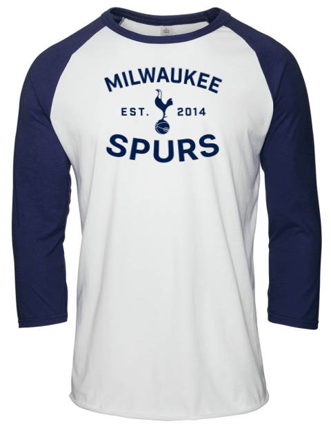 Fan Wear Milwaukee Spurs Unisex Premium Three-Quarter Raglan T-Shirt | Swagsta