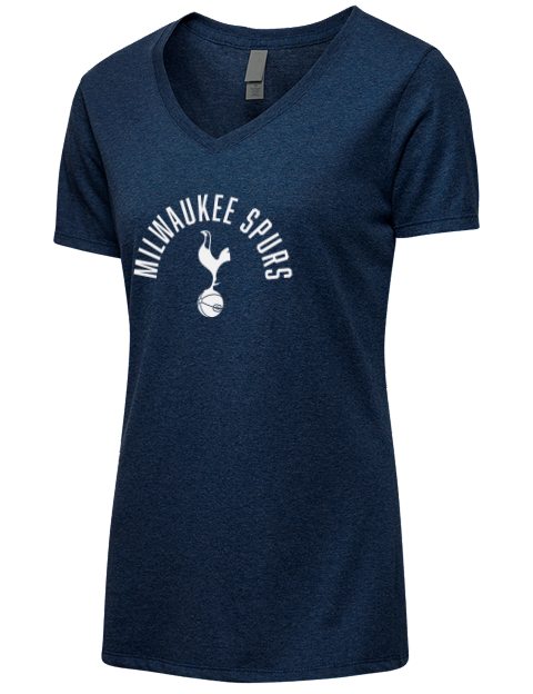 Arched Milwaukee Spurs Premium Ladies V-Neck T-Shirt | Swagsta