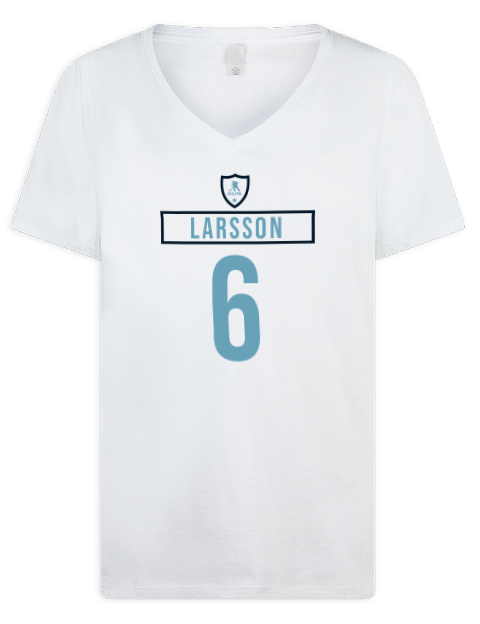 Home Jersey Adam Larsson Premium Ladies V-Neck T-Shirt | Swagsta