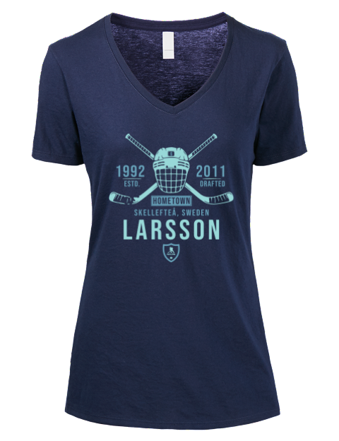 Heritage Adam Larsson Premium Ladies V-Neck T-Shirt | Swagsta
