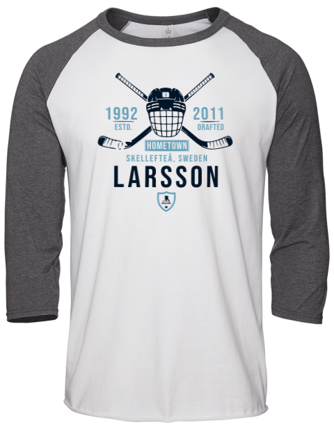 Classic Heritage Adam Larsson Unisex Premium Three-Quarter Raglan T-Shirt | Swagsta