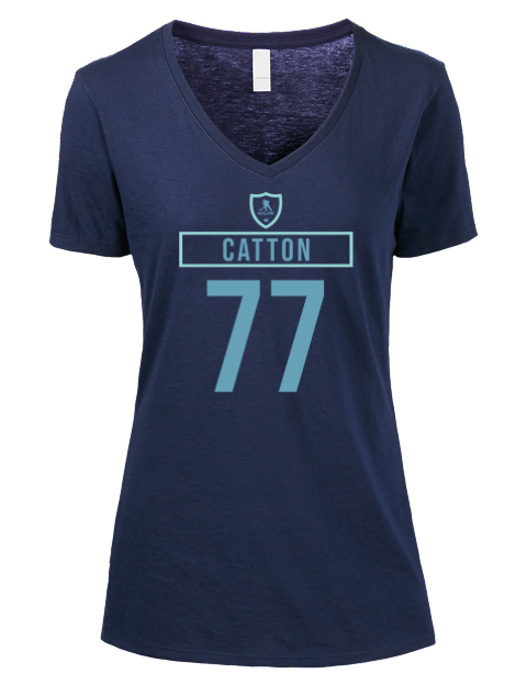 Away Jersey Berkly Catton Premium Ladies V-Neck T-Shirt | Swagsta