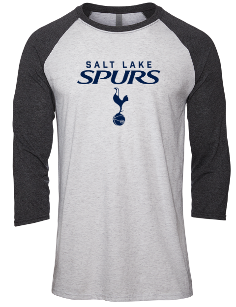 Stacked Salt Lake City Spurs Unisex Premium Three-Quarter Raglan T-Shirt | Swagsta