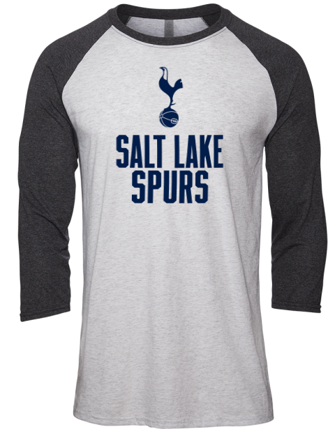 Stacked Salt Lake City Spurs Unisex Premium Three-Quarter Raglan T-Shirt | Swagsta