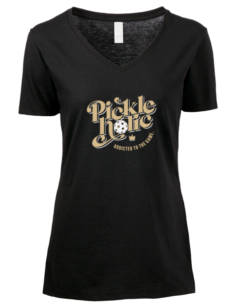 Pickleball Slogans Premium Ladies V-Neck T-Shirt