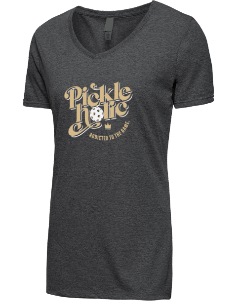 Pickleball Slogans Premium Ladies V-Neck T-Shirt