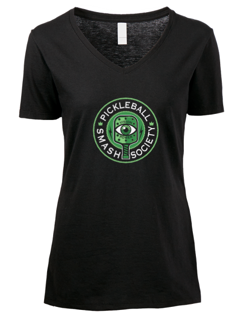 Pickleball Slogans Premium Ladies V-Neck T-Shirt