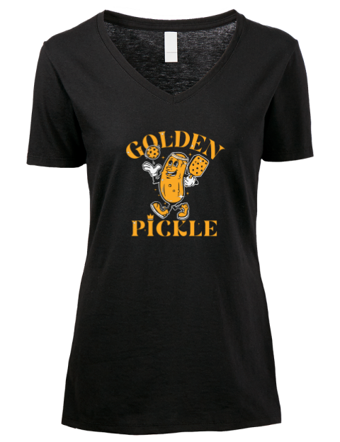 Pickleball Slogans Premium Ladies V-Neck T-Shirt