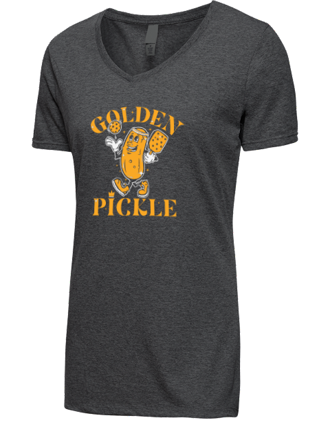 Pickleball Slogans Premium Ladies V-Neck T-Shirt