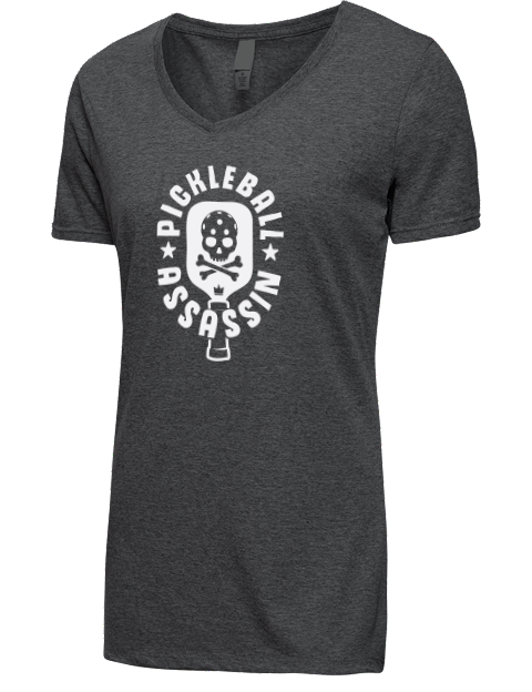 Pickleball Slogans Premium Ladies V-Neck T-Shirt