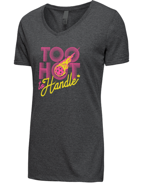 Pickleball Slogans Premium Ladies V-Neck T-Shirt