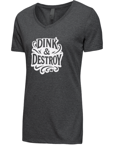 Pickleball Slogans Premium Ladies V-Neck T-Shirt
