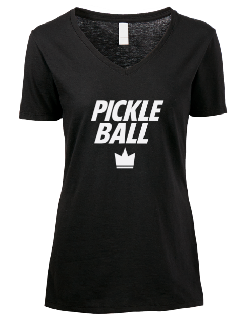 Pickleball Slogans Premium Ladies V-Neck T-Shirt
