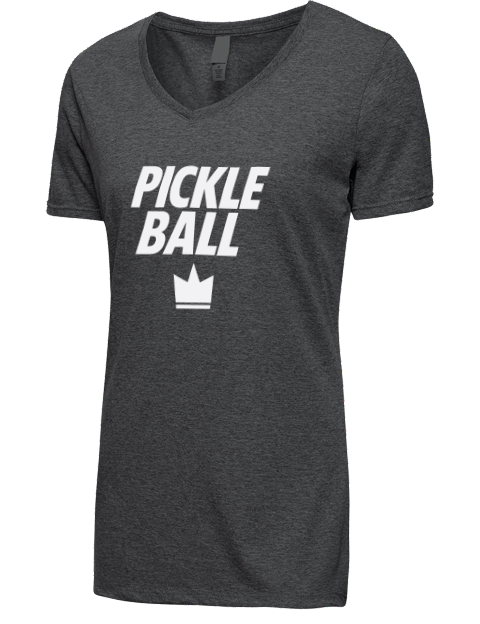 Pickleball Slogans Premium Ladies V-Neck T-Shirt