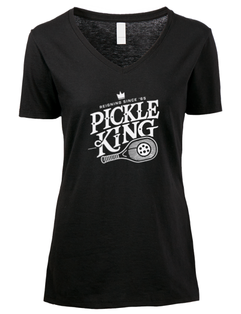 Pickleball Royalty Premium Ladies V-Neck T-Shirt