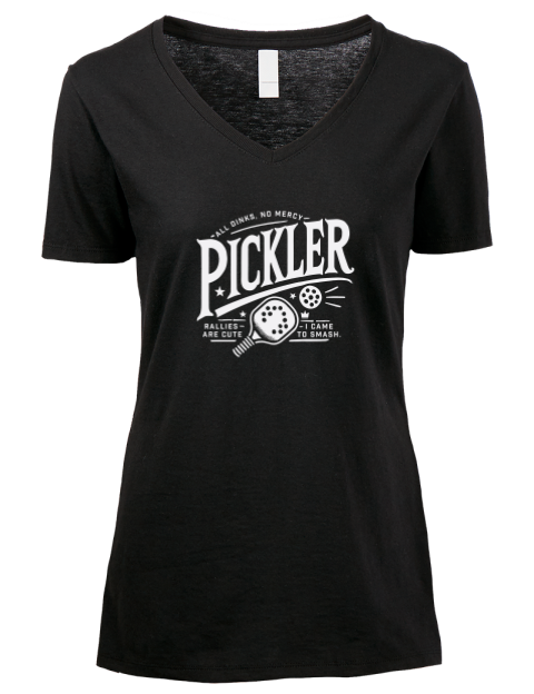 Pickleball Royalty Premium Ladies V-Neck T-Shirt