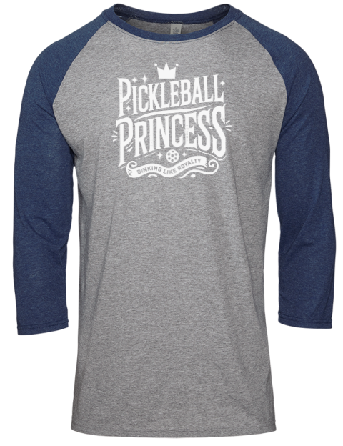 Princess Pickleball Unisex Premium Three-Quarter Raglan T-Shirt | Swagsta