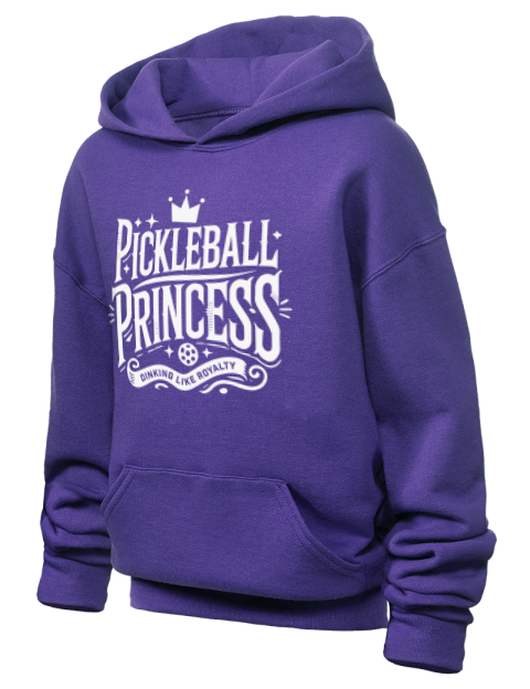 Princess Pickleball Youth Hooded Sweatshirt | Swagsta