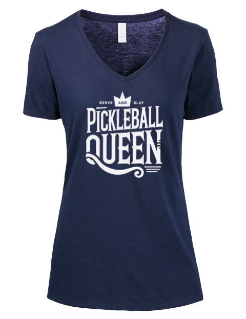 Pickleball Royalty Premium Ladies V-Neck T-Shirt
