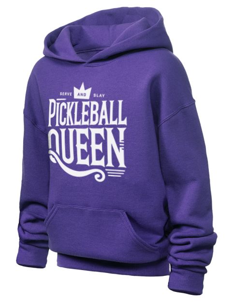 Queen Pickleball Youth Hooded Sweatshirt | Swagsta