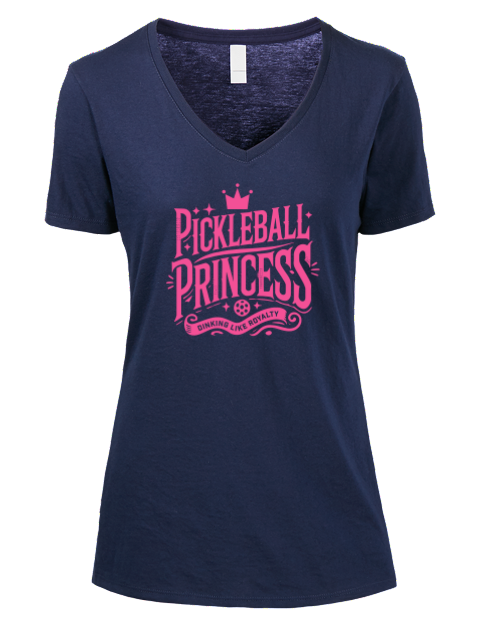 Pickleball Royalty Premium Ladies V-Neck T-Shirt
