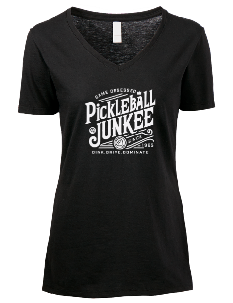 Pickleball Royalty Premium Ladies V-Neck T-Shirt