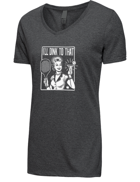 Pickleball Domestic Premium Ladies V-Neck T-Shirt