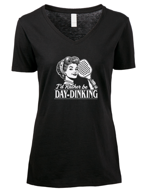 Pickleball Domestic Premium Ladies V-Neck T-Shirt