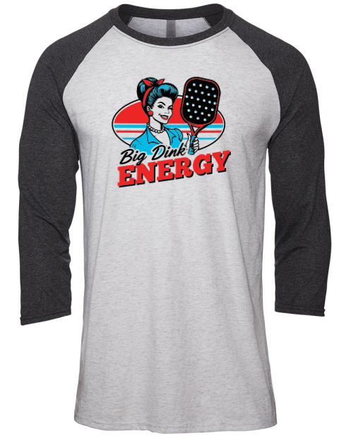 Pickleball Domestic Unisex Premium Three-Quarter Raglan T-Shirt