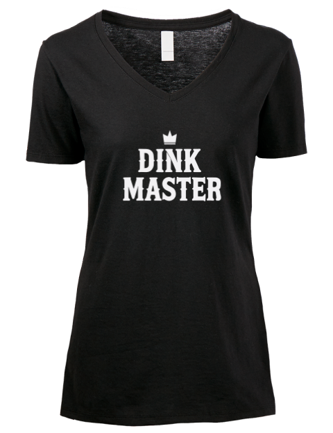 Pickleball Big Dink Premium Ladies V-Neck T-Shirt