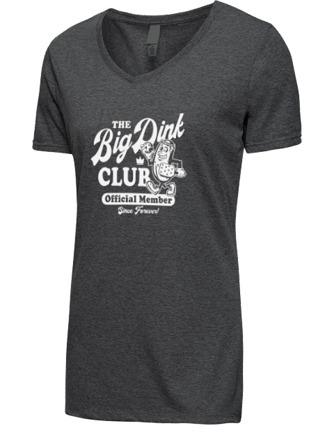 Pickleball Big Dink Premium Ladies V-Neck T-Shirt