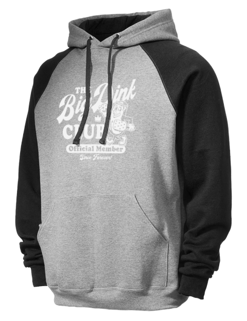 Pickleball Big Dink Colorblock Raglan Hooded Sweatshirt