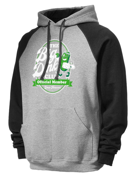 Pickleball Big Dink Colorblock Raglan Hooded Sweatshirt