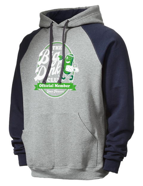 Pickleball Big Dink Colorblock Raglan Hooded Sweatshirt