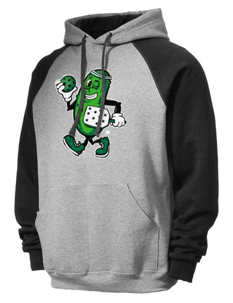 Pickleball Big Dink Colorblock Raglan Hooded Sweatshirt