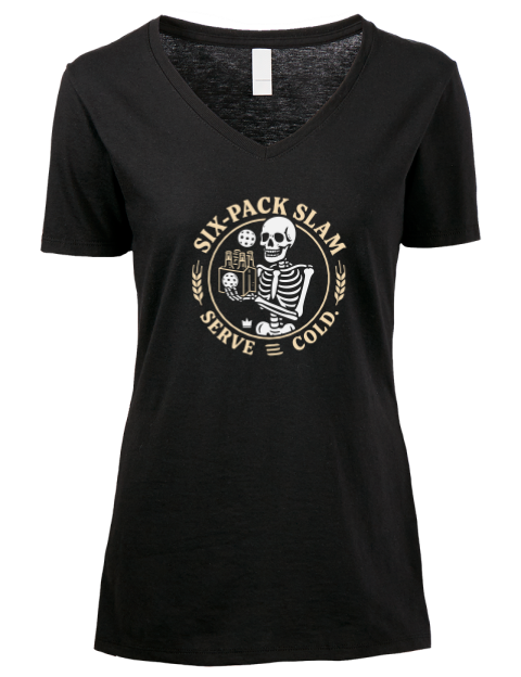 Pickleball Brew League Premium Ladies V-Neck T-Shirt