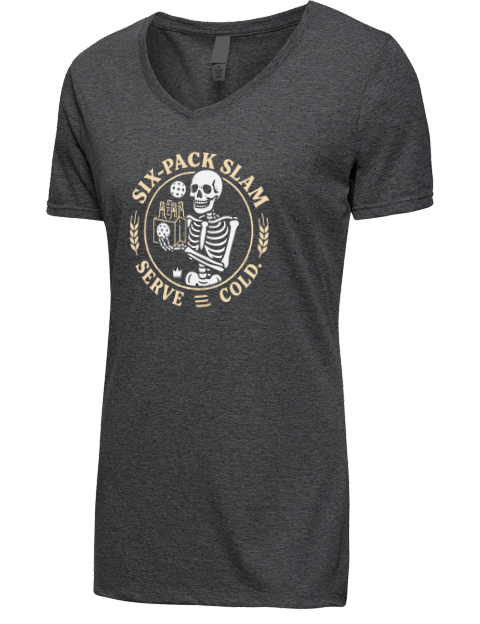 Pickleball Brew League Premium Ladies V-Neck T-Shirt