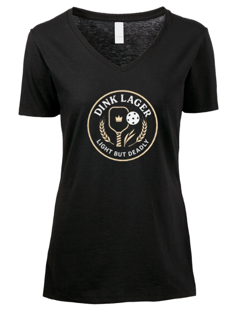 Pickleball Brew League Premium Ladies V-Neck T-Shirt