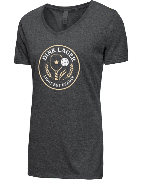 Pickleball Brew League Premium Ladies V-Neck T-Shirt