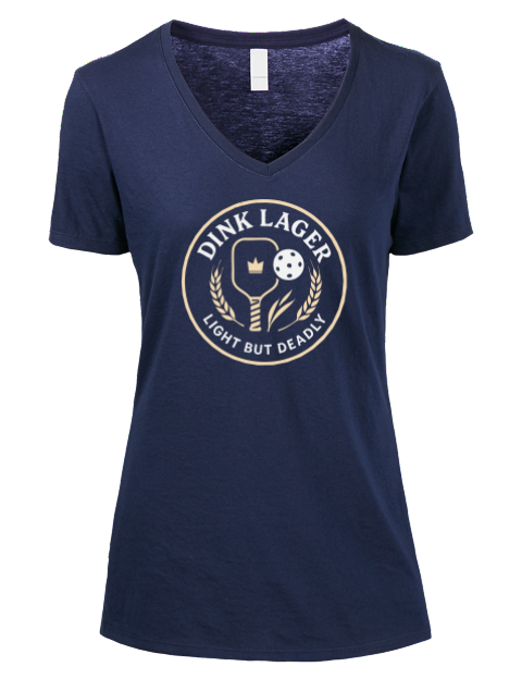 Pickleball Brew League Premium Ladies V-Neck T-Shirt