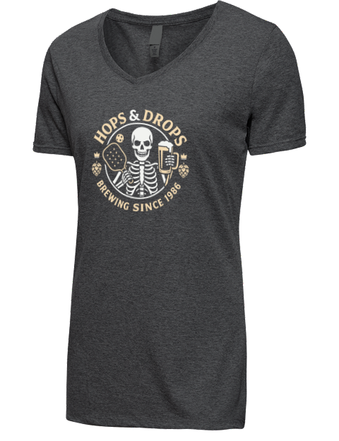 Pickleball Brew League Premium Ladies V-Neck T-Shirt